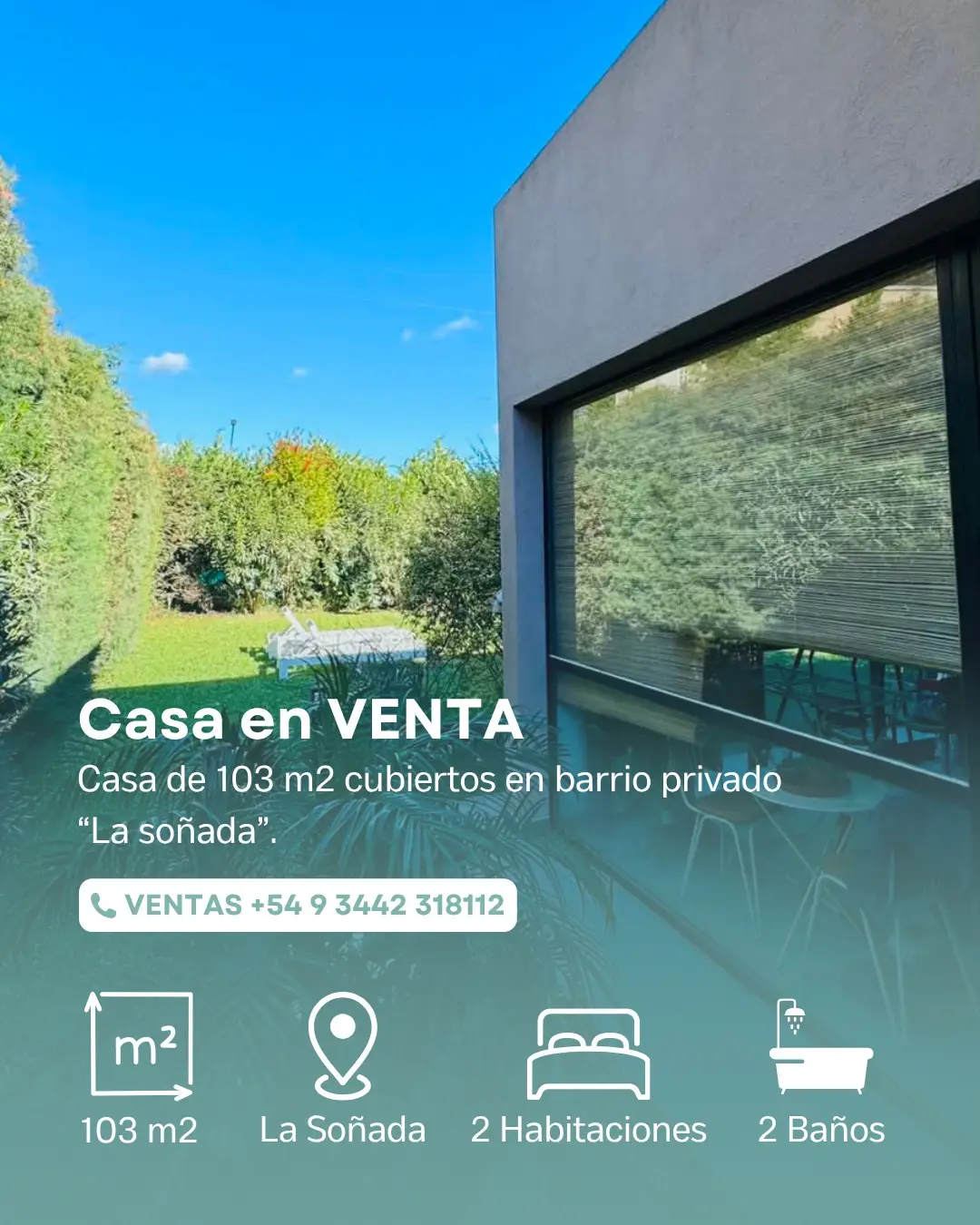 Casa de 2 dormitorios en venta en Barrio privado, Concepción del Uruguay — foto 2