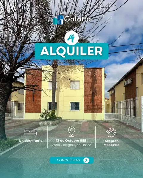 Departamento de 1 dormitorio en alquiler en Concepción del Uruguay