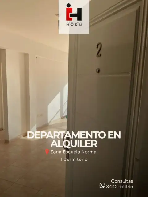 Departamento de 1 dormitorio en alquiler en Zona Escuela Normal, Concepción del Uruguay