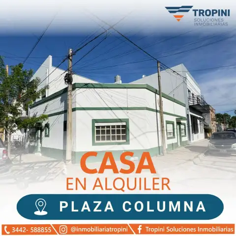 Casa de 2 dormitorios en alquiler en Concepción del Uruguay